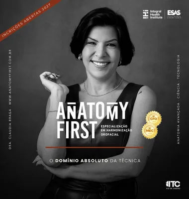 Anatomy First — Especialização em Harmonização Orofacial: o domínio absoluto da técnica. Inscrições abertas para 2027